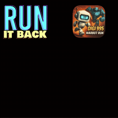 A Video Game Called Run It Back With A Robot GIF