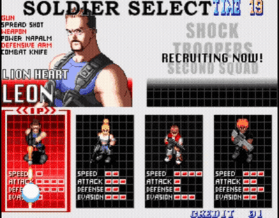 A Video Game Called Soldier Select Time 19 Shows A Man Named Leon GIF
