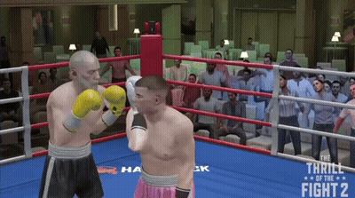 A Video Game Called Thrill Of The Fight 2 Is Being Played GIF
