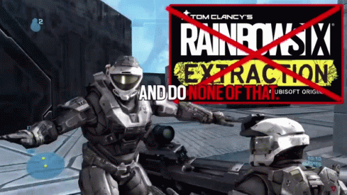 A Video Game Called Tom Clancy 'S Rainbow Six Extraction Is Being Played GIF