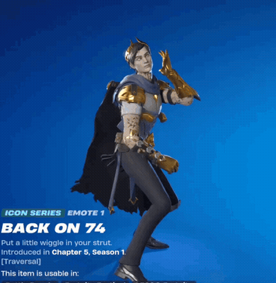 A Video Game Character Called Back On 74 Has A Blue Background GIF