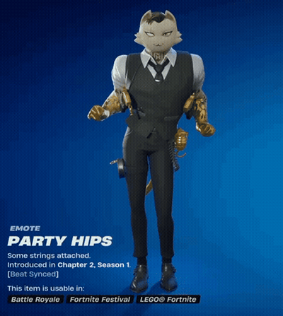 A Video Game Character Called Party Hips With A Cat Head GIF