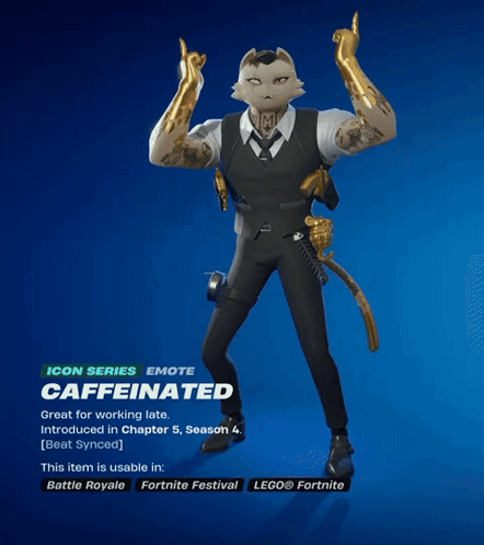A Video Game Character Is Called Caffeinated And Is A Great For Working Late GIF