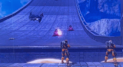A Video Game Character Is Fighting Another Character In A Video Game . GIF