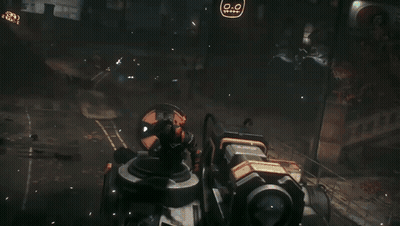 A Video Game Character Is Flying Through The Air With A Sign In The Background That Says ' No Smoking ' GIF