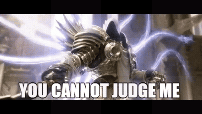 A Video Game Character Is Saying `` You Cannot Judge Me '' In A Video Game . GIF