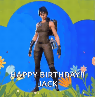 A Video Game Character Is Standing In A Field Of Flowers And Holding A Gun . GIF