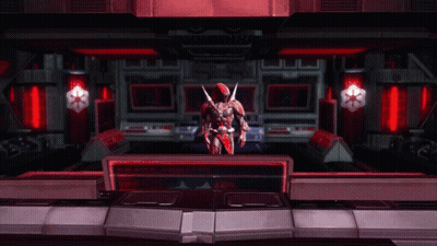 A Video Game Character Is Standing In A Room With A Sign That Says ' I Am A Warrior ' On It GIF