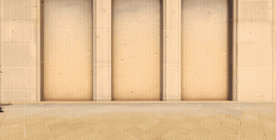 A Video Game Character Is Standing In Front Of A Building GIF