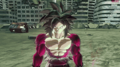 A Video Game Character Is Standing In Front Of A Destroyed Building With The Words " Sonic Family " On The Bottom GIF