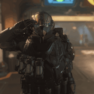 A Video Game Character Is Standing In Front Of A Screen That Says Volt GIF