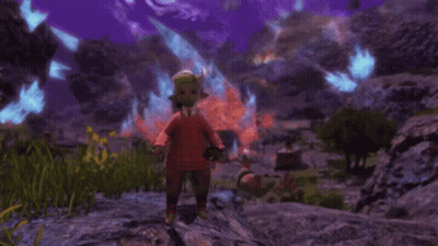 A Video Game Character Is Standing On A Rock With The Words I Got You Behind Him . GIF