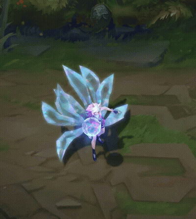 A Video Game Character Is Surrounded By A Blue Light GIF