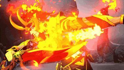 A Video Game Character Is Surrounded By Fire GIF