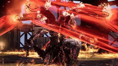 A Video Game Character Is Surrounded By Fire GIF