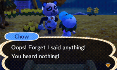 A Video Game Character Named Chow Says " Oops ! Forget I Said Anything You Heard Nothing " GIF