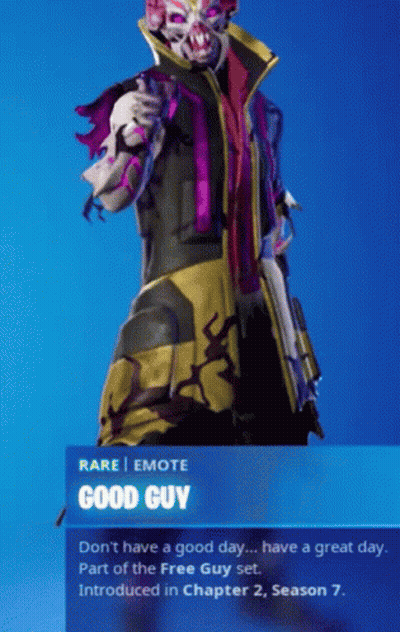 A Video Game Character Named Good Guy Is Holding A Gun In His Hand GIF