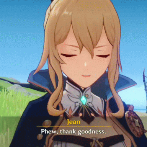 A Video Game Character Named Jean Is Talking About Goodness GIF