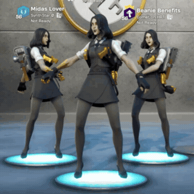 A Video Game Character Named Midas Lover Is Dancing GIF