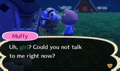 A Video Game Character Named Muffy Is Talking To A Girl GIF