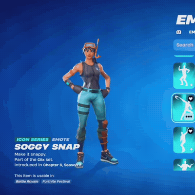 A Video Game Character Named Soggy Snap Is Shown On A Screen GIF