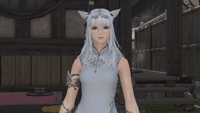 A Video Game Character Says Good Night With A Cat Ear Headband GIF