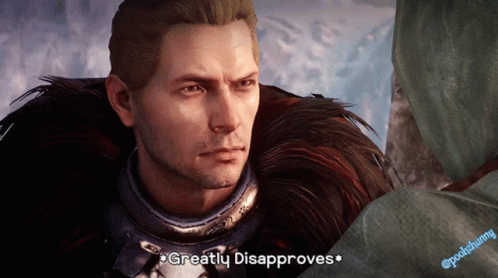 A Video Game Character Says Greatly Disappointes GIF