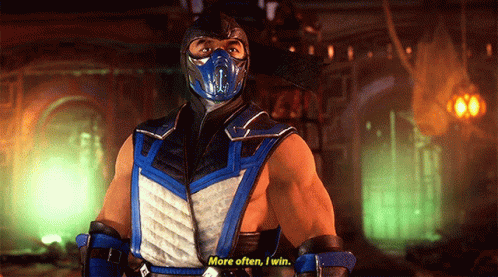A Video Game Character Says More Often I Win . GIF