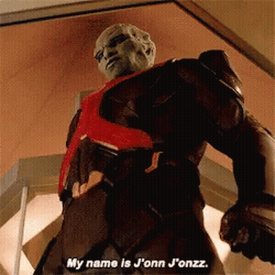 A Video Game Character Says My Name Is J ' Onn J ' Onzz . GIF