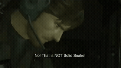 A Video Game Character Says No That Is Not Solid Snakel GIF