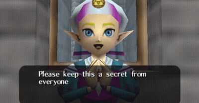 A Video Game Character Says Please Keep This Secret From Everyone GIF