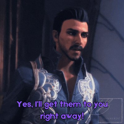 A Video Game Character Says Yes I 'Ll Get Them To You Right Away .. GIF
