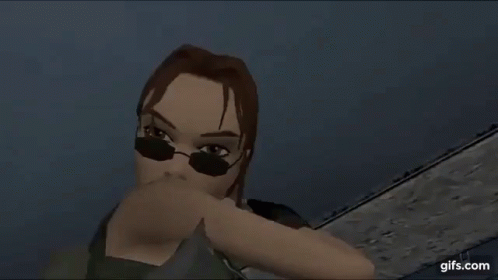 Video Game Character With Sunglasses And Gloves GIF