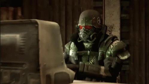 A Video Game Character With A Helmet That Says ' U.s. Air Force ' On It GIF