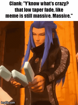 A Video Game Character With Blue Hair Says Clank Y 'Know What 'S Crazy GIF