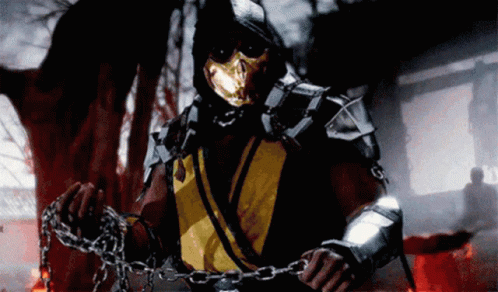 A Video Game Character With Chains Around His Arms And Legs GIF
