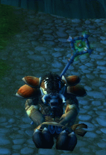 A Video Game Character With Horns And A Sword GIF