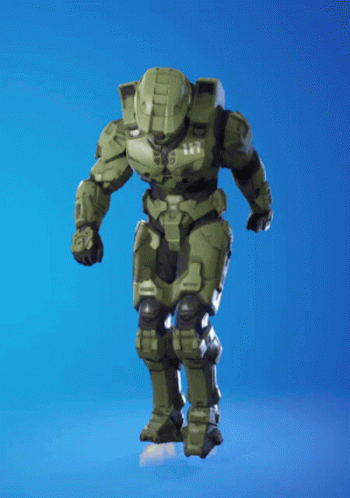 A Video Game Character With The Number 117 On His Chest Is Jumping In The Air GIF