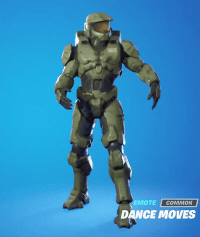 A Video Game Character With The Word Dance Moves On The Bottom Right GIF