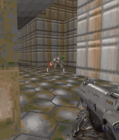 A Video Game Is Being Played And A Monster Is Being Shot GIF