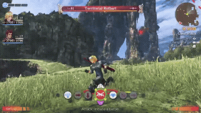 A Video Game Is Being Played And The Character Is Fighting A Monster Called Territorial Rotbart GIF