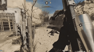 A Video Game Is Being Played And The Chicken Farm Is In The Distance GIF