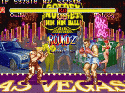 A Video Game Is Being Played In Vegas GIF