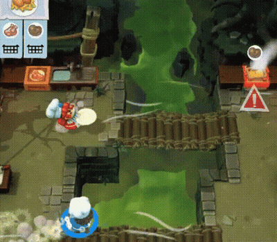 A Video Game Is Being Played On A Computer With A Green Liquid Coming Out Of A Hole In The Floor . GIF