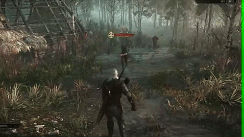 A Video Game Is Being Played On A Green Screen With A Green Border . GIF