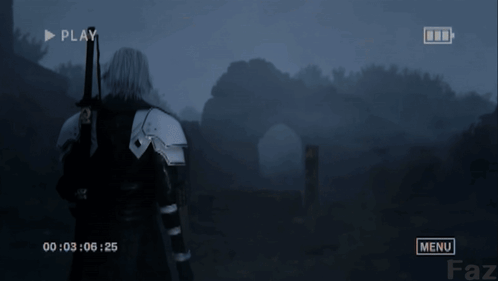 A Video Game Is Being Played With A Play Button GIF