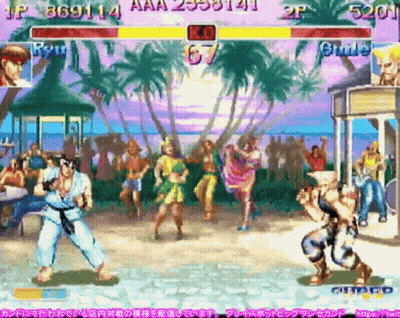 A Video Game Is Being Played With A Score Of 67 To 67 GIF
