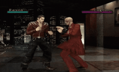 A Video Game Is Being Played With Raven And Eugene GIF