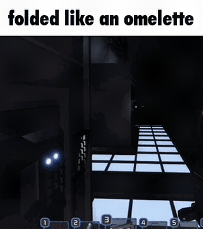 A Video Game Is Being Played With The Words Folded Like An Omelette GIF