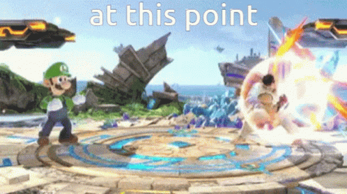 A Video Game Scene With The Words " At This Point " On The Bottom GIF